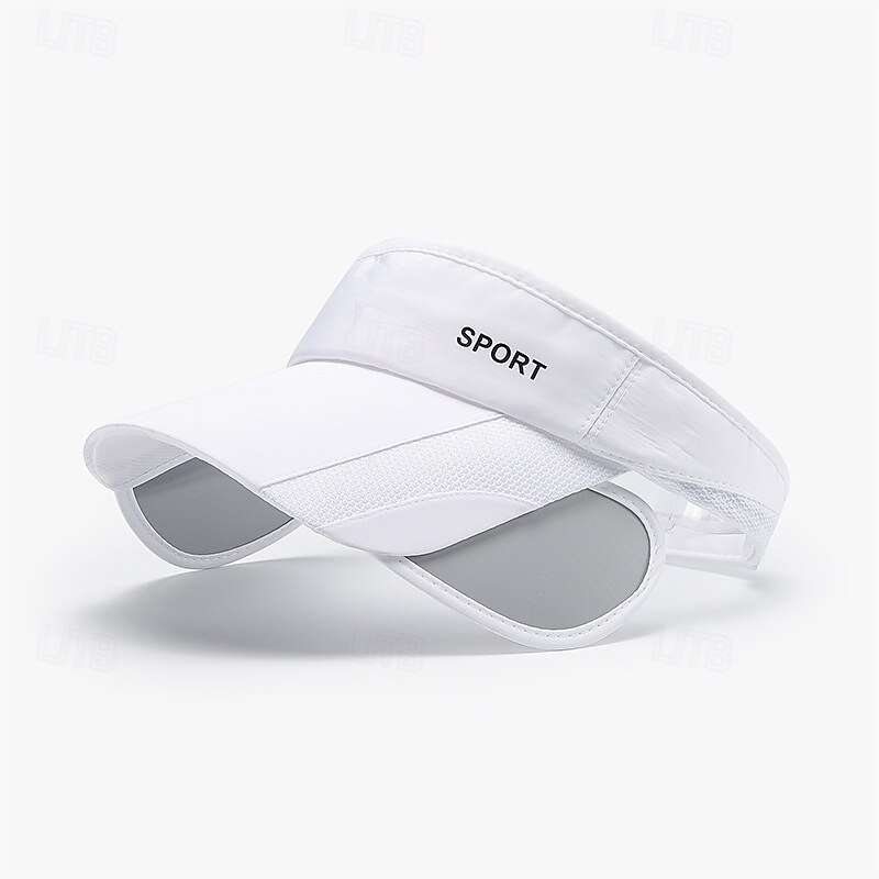 Tennis Sport Visor Sun Visor Women's Solid Colored Classic Fashion Adjustable UV Sun Protection Breathable for Tennis Baseball Running Summer Black White Pink2