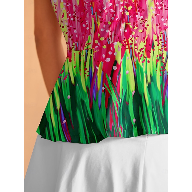 Women's Tennis Shirt Pink Sleeveless Top Ladies Golf Attire Clothes Outfits Wear Apparel4