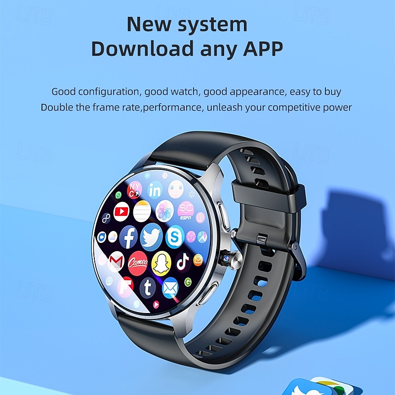 Smart Watch with 1.89" AMOLED Screen, 4G SIM Support, Rotating Camera, GPS, WiFi, Bluetooth Call, App Download, Compatible with Android3