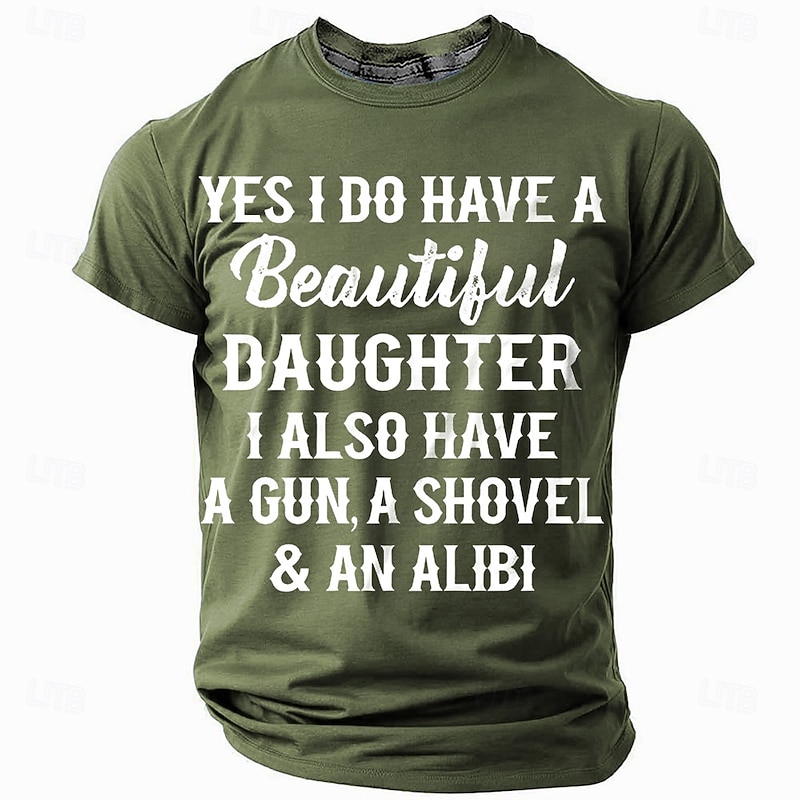 Men's Funny Slang T Shirt Short Sleeve T shirt 3D Print Crew Neck Shirt Fashion Daily Basic Street Casual Daily Red Blue Green Summer Spring All Seasons Clothing Apparel S M L XL XXL XXXL