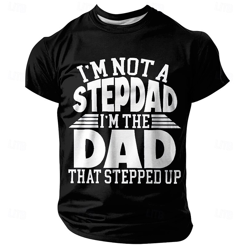 Men's Funny Slang Father T Shirt Short Sleeve T shirt 3D Print Crew Neck Shirt Fashion Daily Basic Street Casual Daily Black Red Blue Summer Spring All Seasons Clothing Apparel S M L XL XXL XXXL4