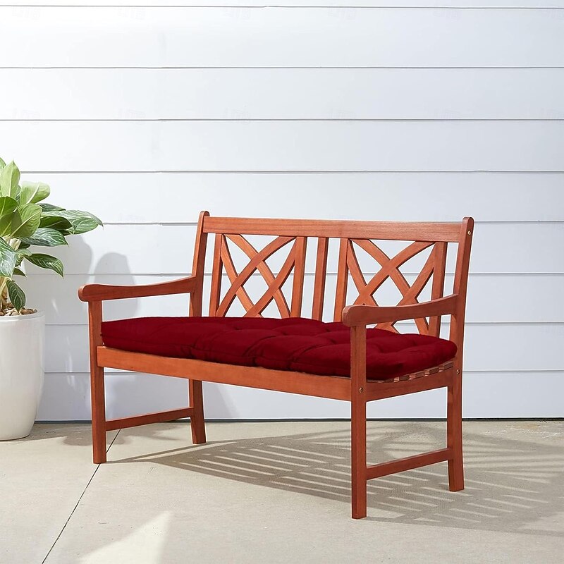 Outdoor Chair Cushions, Waterproof Overstuffed Memory Foam Bench Cushion for Swing Loveseat Patio Funiture 130*50