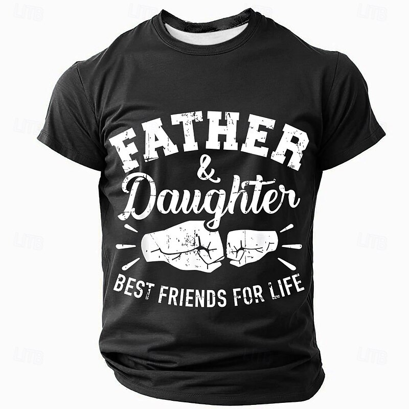 Men's Funny Slang Father T Shirt Short Sleeve T shirt 3D Print Crew Neck Shirt Fashion Daily Basic Street Casual Daily Black Red Blue Summer Spring Clothing Apparel S M L XL XXL XXXL3