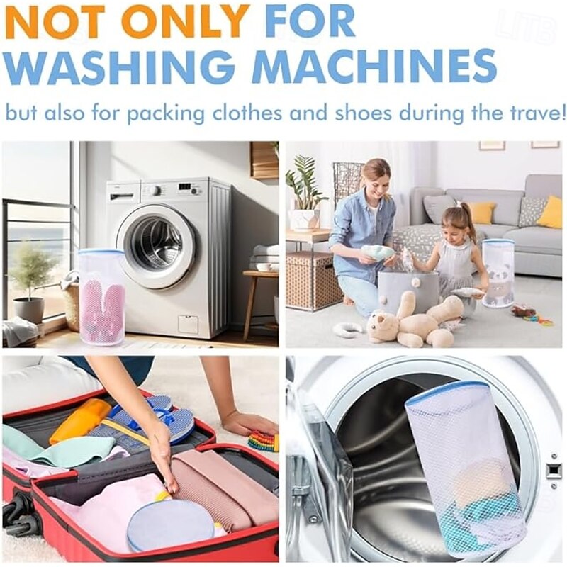 2 Pack Shoes Wash BagsShoe Washing Machine Bagshoe laundry bag for washing machineHoneycomb Mesh Laundry Bags with Zipper for SneakersRunning ShoesSockBrasDelicates and Toys4