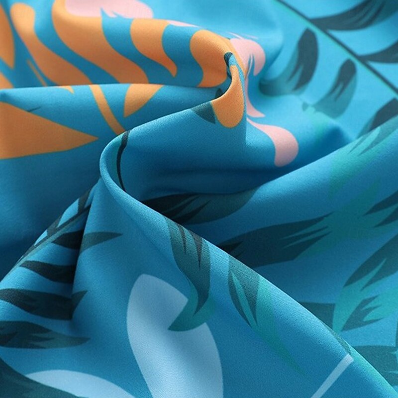 Men's Shorts Beach Shorts Drawstring Graphic Leaf Animal Quick Dry Outdoor Knee Length Outdoor Vacation Home Vacation Ethnic Style Lake blue ArmyGreen Stretchy4