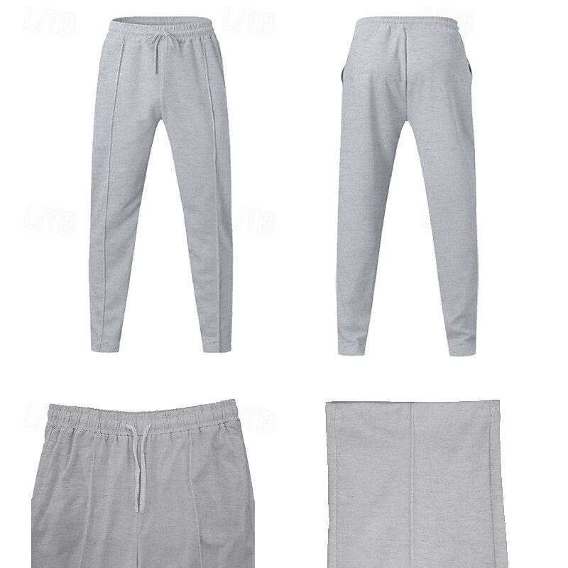 Men's Athletic Pants Sweatpants Joggers Trousers Sports Pants Pocket Drawstring Elastic Waist Plain Comfort Sports Outdoor Daily Fashion Casual Black White Micro-elastic4