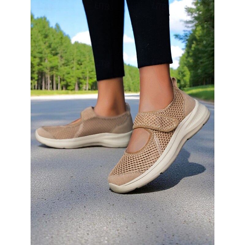 Women's Breathable Mesh Walking Shoes – Lightweight Velcro Sport Sneakers for Outdoor Exercise, Travel and Daily Comfort2