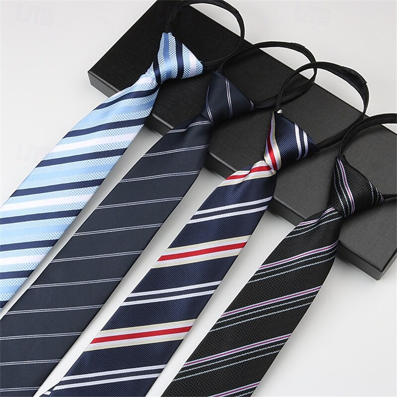Men's Neckties Fashion Business Jacquard Stripes Wedding Party Daily Wear