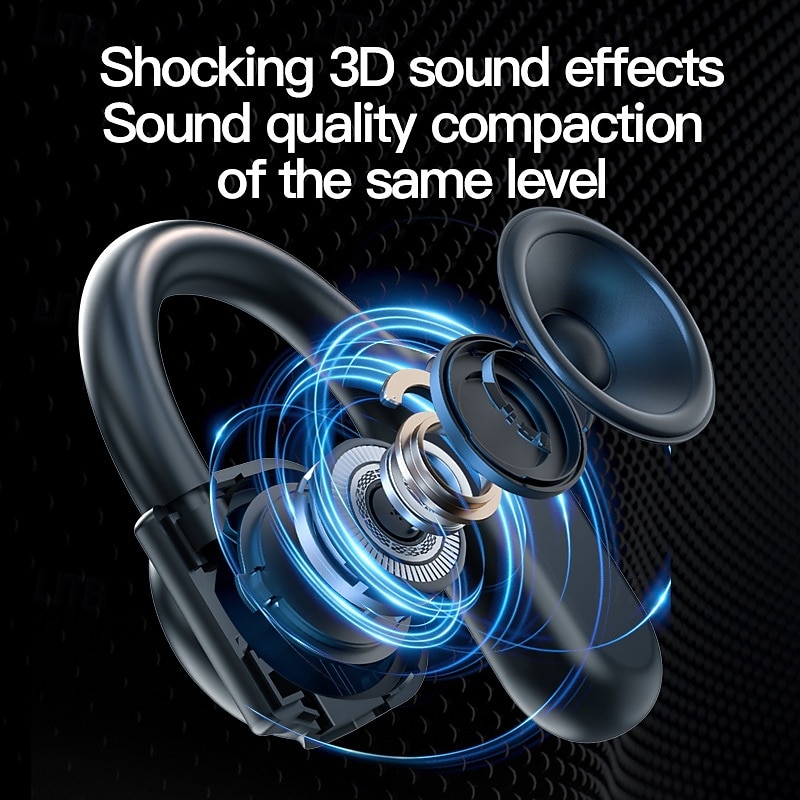 BY99 Open Ear Wireless Earbuds Bluetooth 5.3 – Sports Ear Hook TWS Headphones, IPX5 Waterproof, Noise Canceling, Long Battery,Compatible with iOS Android3