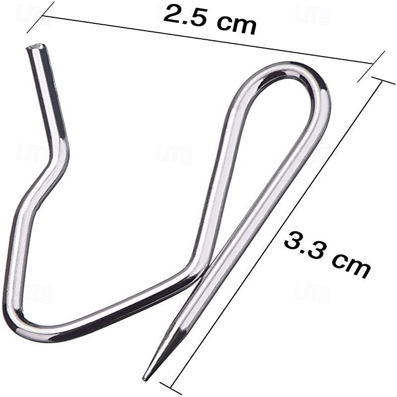 58 Pack Metal Curtain Hooks Pin-On Drapery Hooks 1.2 by 1 Inch for Window,Door,Shower Curtain2