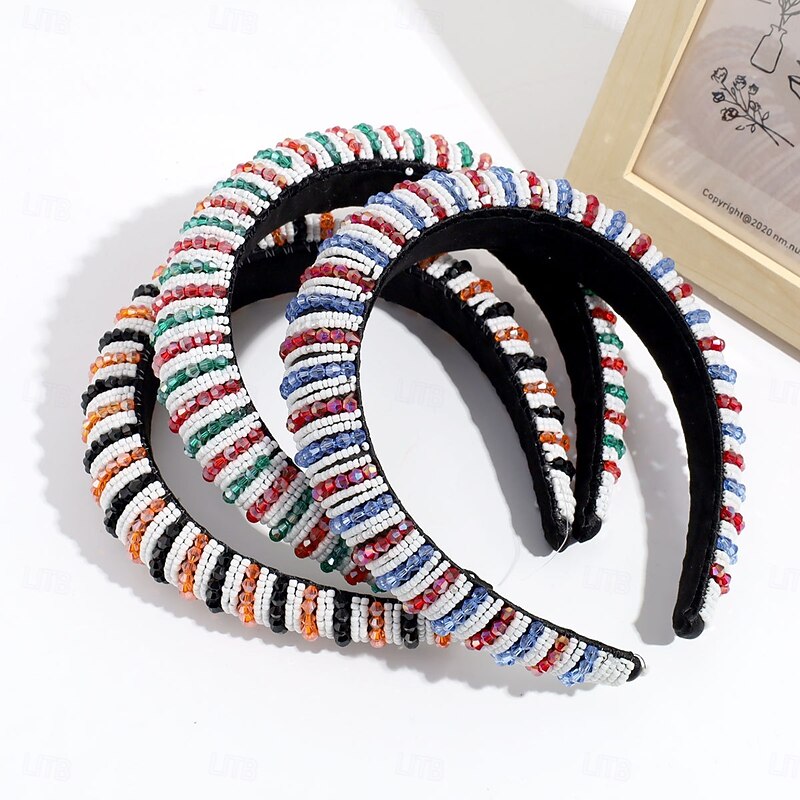 4th of July Headband for Women Girls Patriotic Earrings Red White and Blue Headband American Flag USA Independence Day Hairband Hair Accessories3