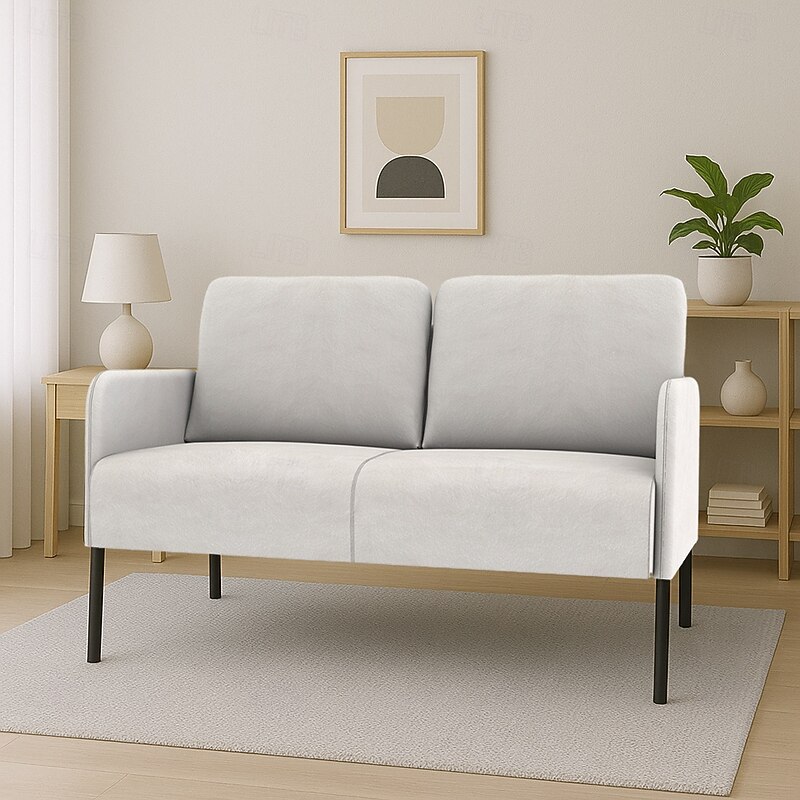 Velvet Sofa Cover Suitable For GLOSTAD Sofa Solid Color Quilted Slipcovers3