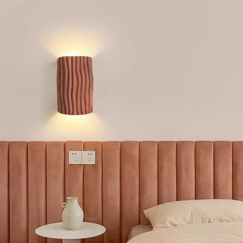 Wall Sconce Small Wall Lamp,Resin Wall Mount Light, Vintage Headboard Lamp, Indoor Lighting Fixture for Bedroom Living Room Dining Room Hallway 110-240V2