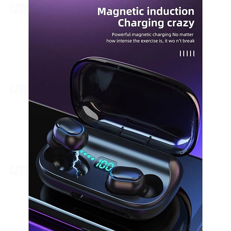 T11 TWS Wireless Earbuds In-Ear Bluetooth 5.0 Headphones – Low Latency Sports Gaming Earphones with Mic, LED Display, Charging Case3