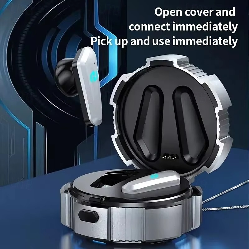 Wireless Gaming Earbuds Bluetooth 5.3 Low Latency, Fingerprint Touch, Dual Decoding, H+ Sound, Noise-Free Mic, for Mobile & PC