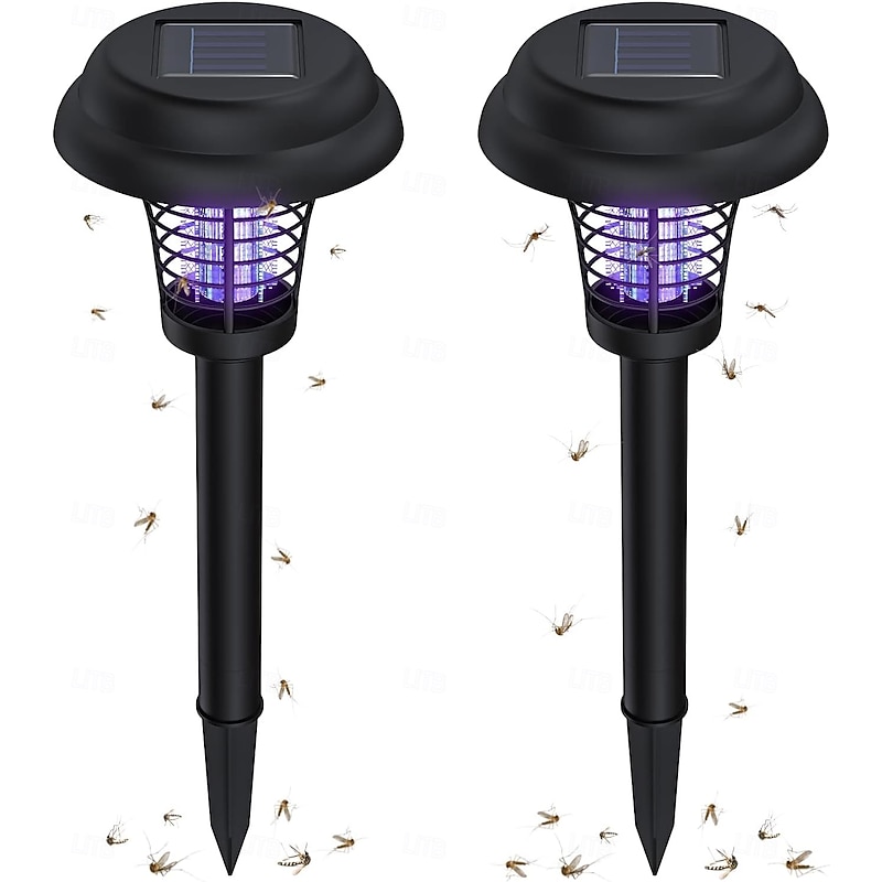 Solar Powered Mosquito Killer Lamp Preventing Mosquitoes Outdoor Anti-Mosquito Lights Garden Lawn Light for Killing Pest Fly Bug UV Insect Trap Killer2