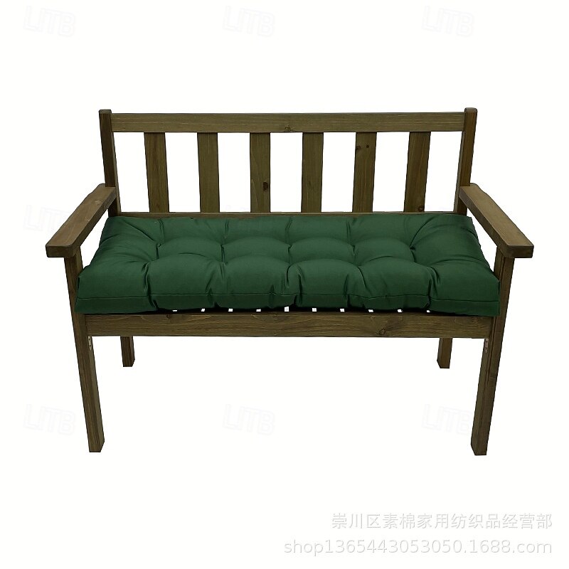 Bench Cushion Waterproof, Patio Bench Outdoor Cushions Soft Rocking Chairs Pad, Bench Cushion Tufted 2 Ties Bench Cushions for Indoor/Outdoor Furniture2