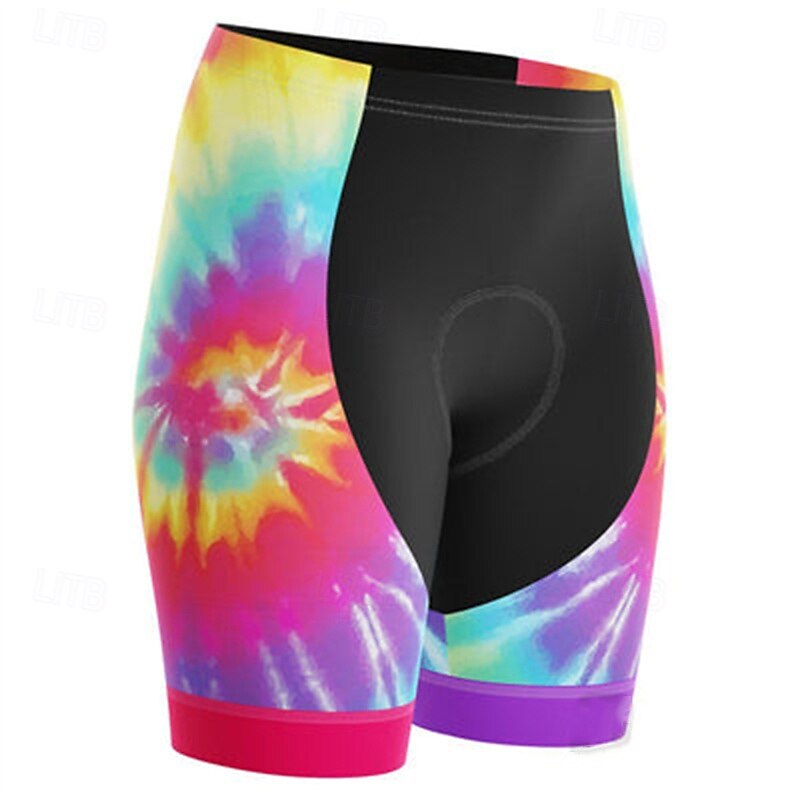Women's Patterned Cycling Road Shorts Bike Shorts Cycling Padded Shorts Bike Shorts Bottoms Form Fit Mountain Bike MTB Road Bike Cycling Sports 3D Pad Quick Dry Sweat wicking Breathable Purple2