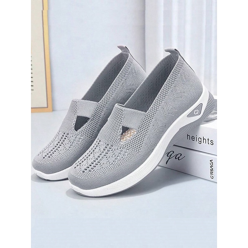 Women's Green Slip-On Athletic Sneakers with Breathable Mesh, Arch Support, Perfect for Walking and Casual Wear 11
