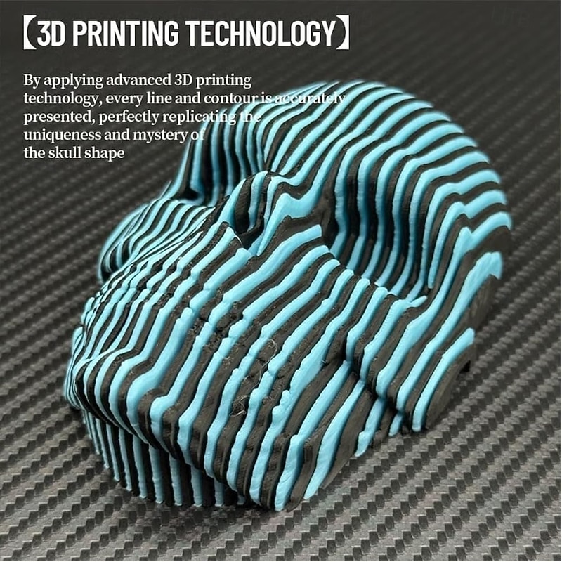 Halloween 3D Printed Luminous Quantum Skull Halloween Decor, Glow in The Dark Quantum Skeleton Head, Spooky Light Up Gift for Horror Fans, Gothic Table Decoration