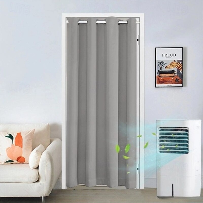 Doorway Curtain Blackout Closet Curtains Thermal Insulated Privacy Grommet Door Curtains for Room Divider, Hallway, Window