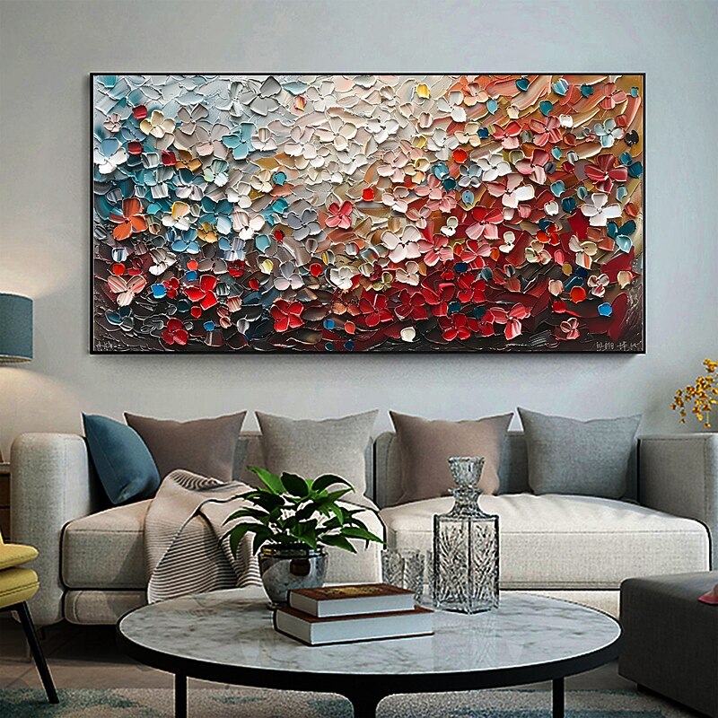 Handmade Original Color Texture Blocks Oil Painting On Canvas Abstract Minimalist Wall Art for Home Decor With Stretched Frame Without Inner Frame Painting4