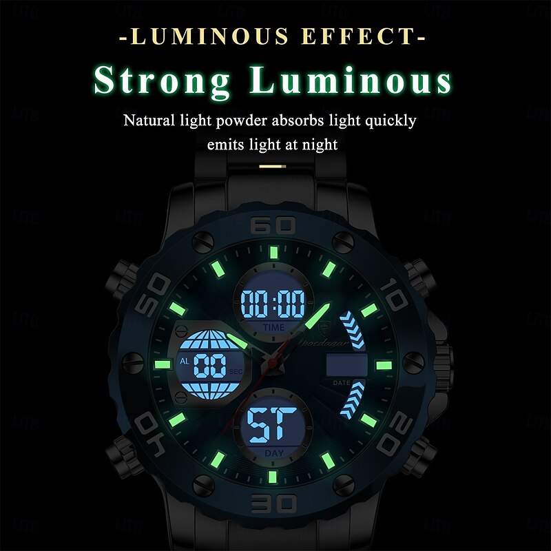 Sport Wristwatch for Man LED Alarm Dual Time Display Digital Quartz Men Watch Electronic Waterproof Men's Watches3