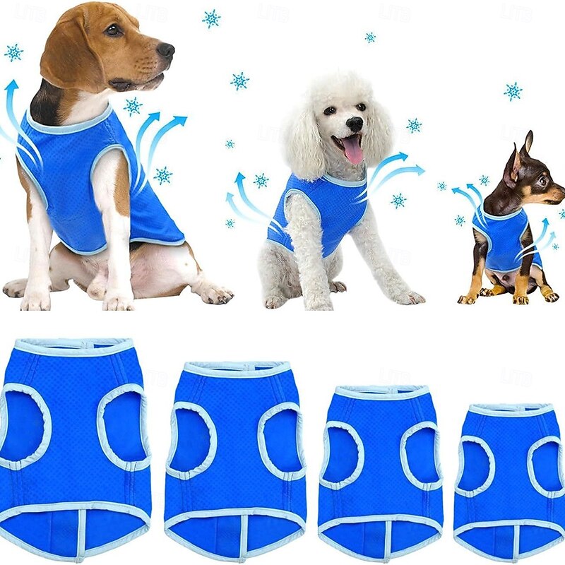 Breathable Dog Cooling Vest with Velcro Harness for Medium Large Small Dogs - Cooling Jacket for Outdoor Hiking Training3