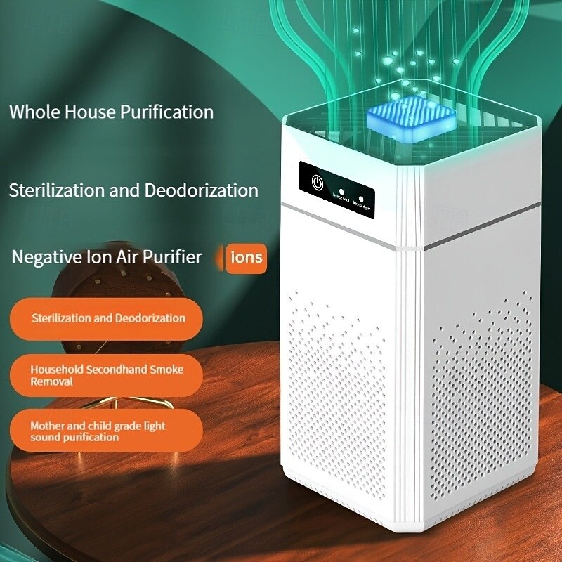 Negative Ion Air Purifier With Filter Cartridge Air Purifier For Whole House Negative Ion Germicidal Deformaldehyde Filter Sterilization And Deodorization Smart Mute Deodorizer3