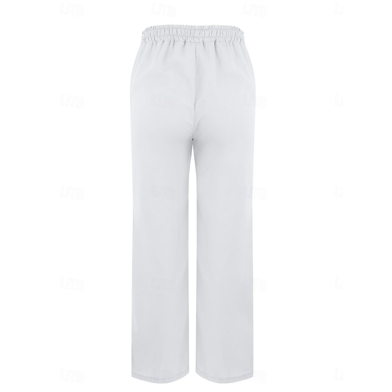 Women's Cotton Linen Pants Solid Color Chinos Vacation Fashion Casual Long High Waist Plain Pocket Drawstring Comfort Outdoor Micro-elastic Vacation Street Daily Camel Wine Black White Summer2