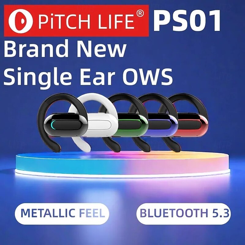 M-F9 Bluetooth 5.3 Wireless Ear Hook Earbuds – Open Ear TWS Headphones with ENC Noise Cancelling, Low Latency Gaming, for IOS & Android