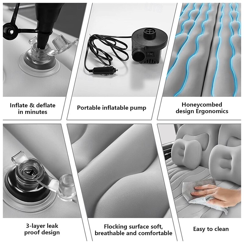 Air Mattress Camping Air Mattress Car Air Mattress for Car Travel Car Mattress with Air Pump Inflatable Travel Bed2
