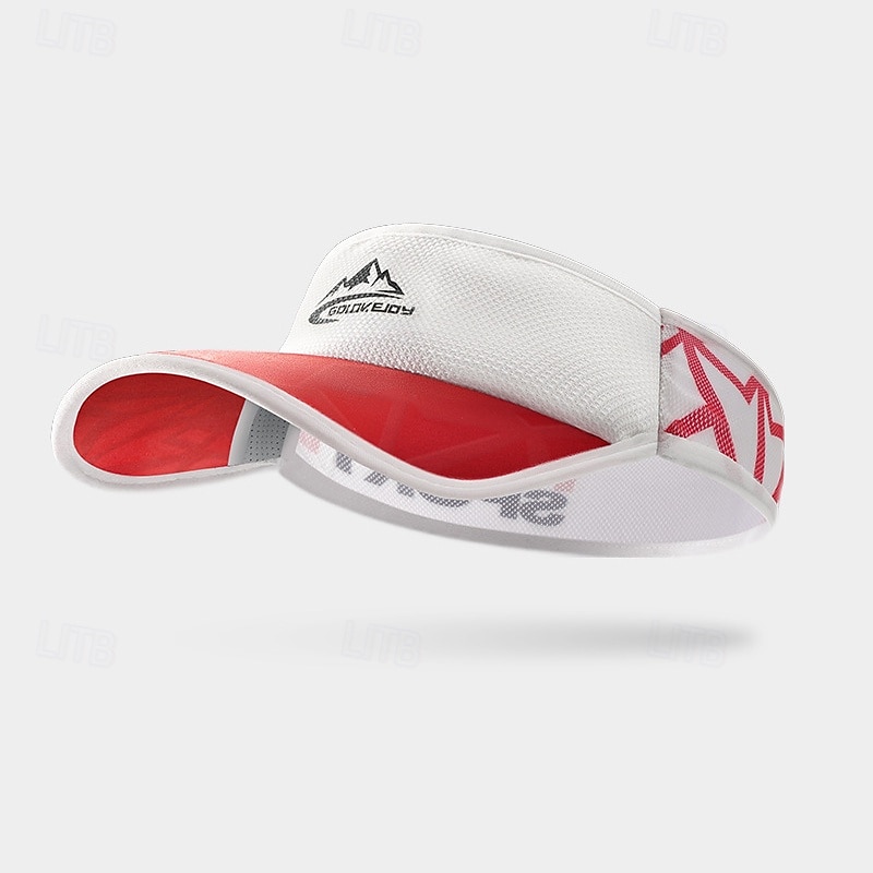 Tennis Sport Visor Sun Visor Women's Patchwork Letter Adjustable UV Sun Protection Breathable for Tennis Baseball Running Summer Black White Red4