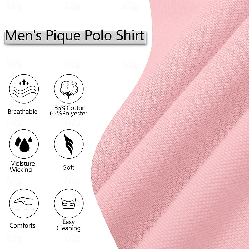Men's Quarter Zip Polo Street Casual Half Zip Short Sleeve Fashion Solid Color Zipper Summer White Pink Navy Blue Green Quarter Zip Polo4
