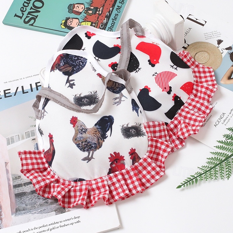Pet Feather Protection Fixture Rooster Pattern Back Wing Protector Hen Saddle Apron