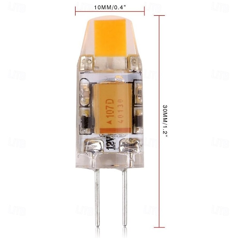 G4 LED Bulbs 2W T3 JC G4 Bi-pin Base LED Bulb AC/DC 12V 15W G4 Halogen Bulb Replacement 0705 COB Light White Warm White 10pcs2