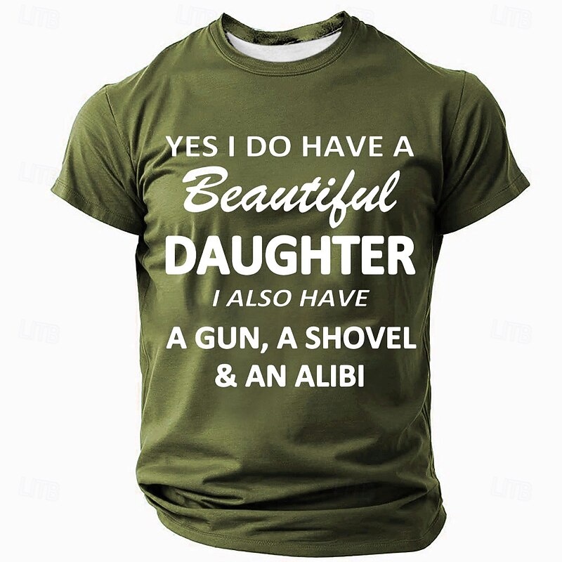 Men's Father Daughter T Shirt Short Sleeve T shirt 3D Print Crew Neck Shirt Fashion Daily Basic Street Casual Daily Black Red Blue Summer Spring Clothing Apparel S M L XL XXL XXXL