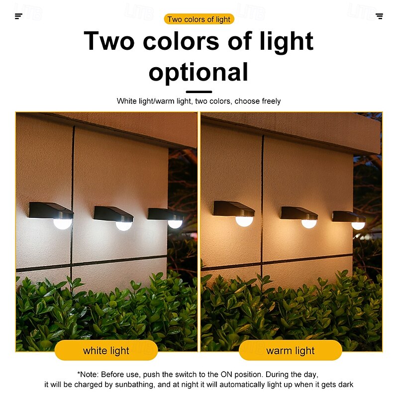 1/2 Pc Solar Wall Light Waterproof Porch Fence Light 5LED Outdoor Lighting Home Yard Villa Exterior Wall Landscape Decoration4