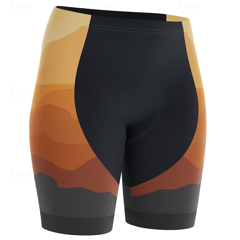 Women's Patchwork Cycling Road Shorts Bike Shorts Cycling Padded Shorts Bike Shorts Bottoms Form Fit Mountain Bike MTB Road Bike Cycling Sports 3D Pad Quick Dry Sweat wicking Breathable Purple Orange