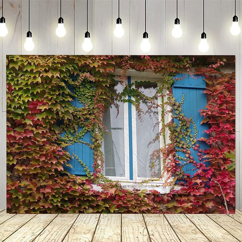 Wall Window Green Plant Hanging Tapestry Mural Art Large Tapestry Mural Decoration Photo Background Carpet Curtain Home Bedroom Living Room Decoration2