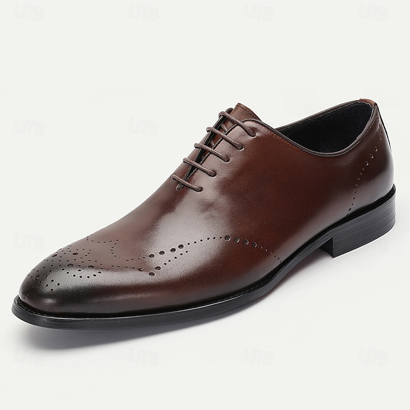 Men's Italian Full-Grain Leather Dress Shoes – Elegant and Durable Leather Shoes for Business, Weddings and Formal Events2
