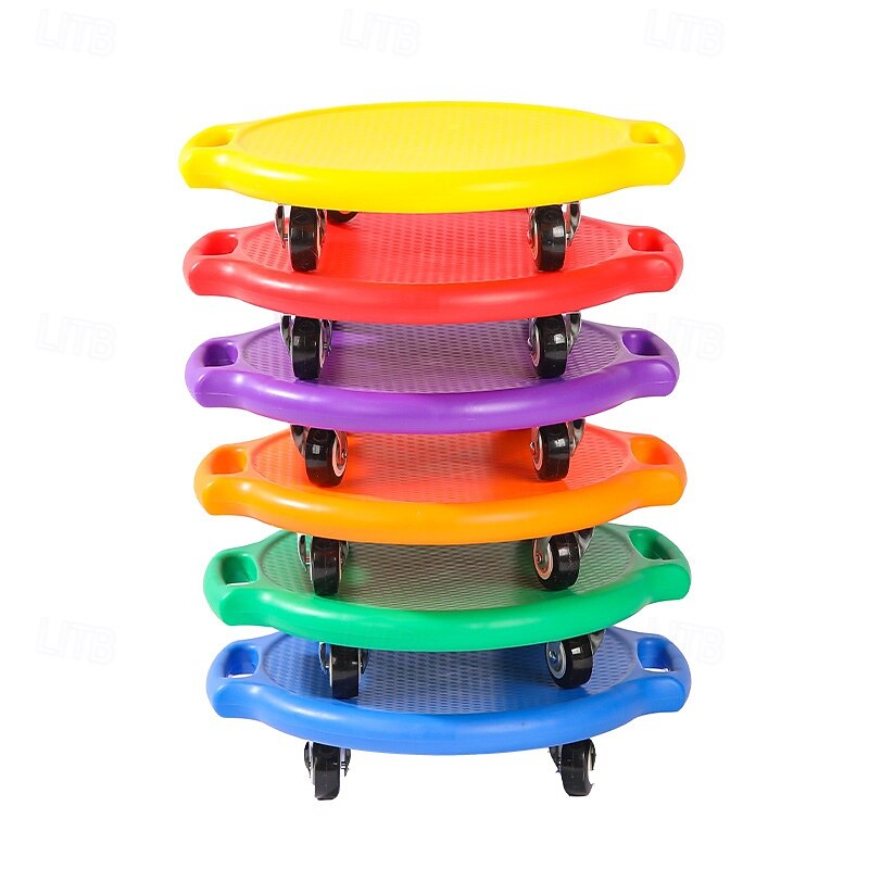 Toddler round big scooter sensory training equipment balance children's early education home vestibule four wheel scooter2