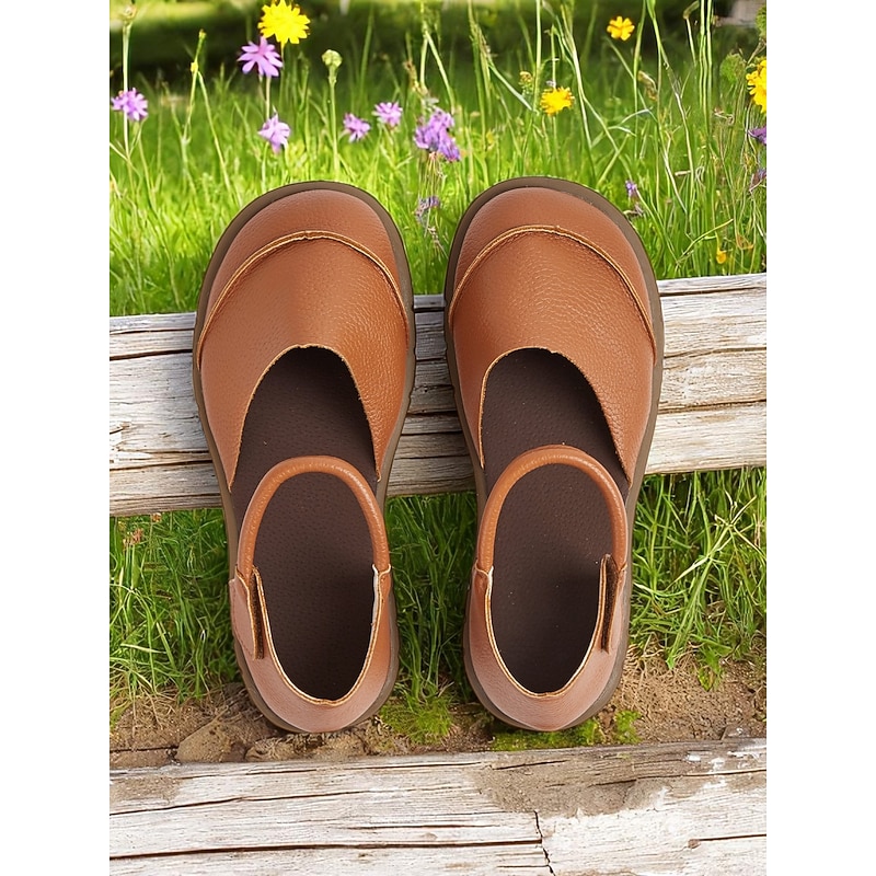 Women's Mary Jane Barefoot Flats – Cushioned Sole, Adjustable Strap, Wide Toe Box Comfort Shoes, Suitable for Farm Visits and Nature Trails3