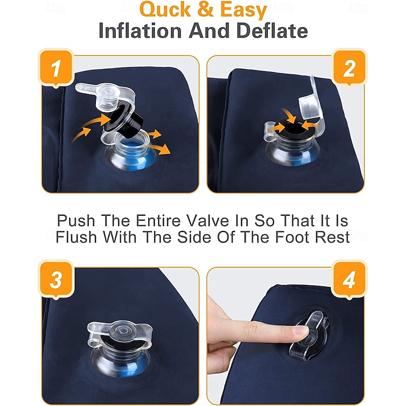 Inflatable Travel Pillow for Kids and Adults, Adjustable Height Airplane Pillow for Sleeping on the Go, Suitable for Office4