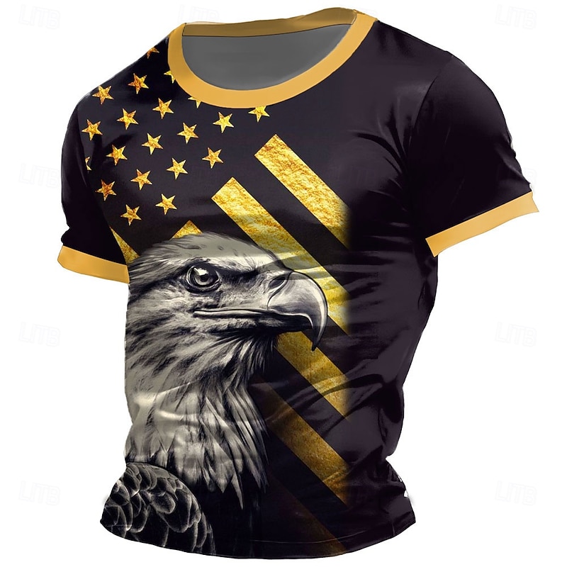 Patriotic T Shirts For Men Camo Camouflage T Shirt Short Sleeve T shirt 3D Print Crew Neck Shirt Daily Military Street Daily Blue Green Gray Summer Spring Clothing Apparel S M L XL XXL XXXL