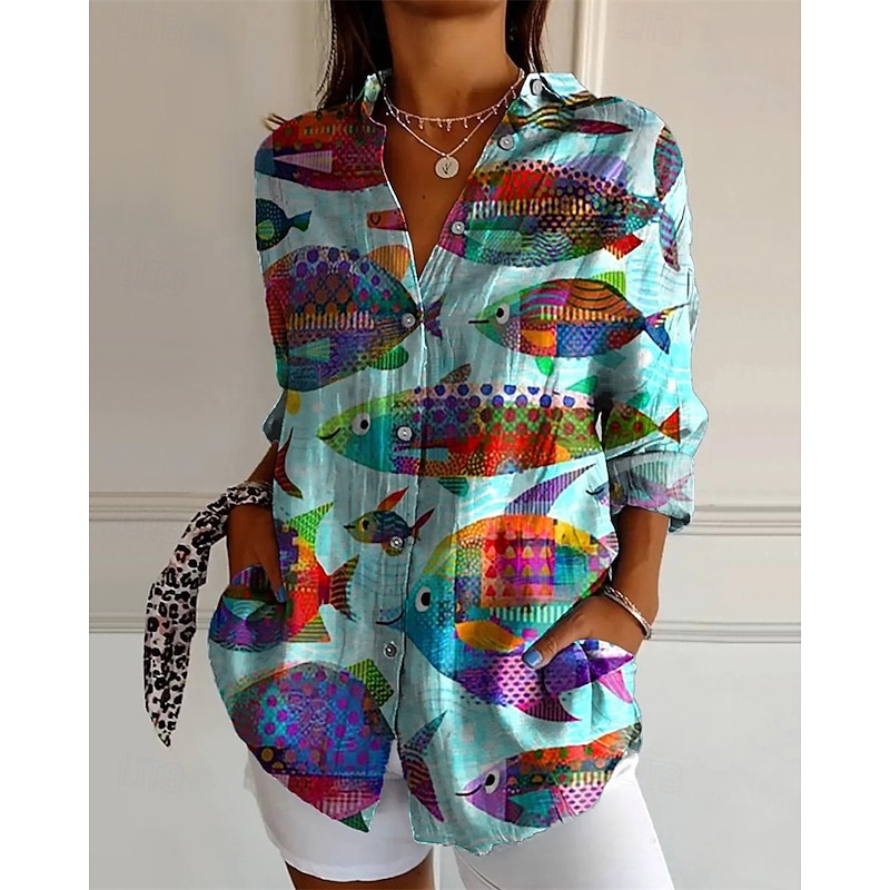 Women's Shirt Graphic Flower Daily Stylish Basic Half Sleeve V Neck Regular Tops Daily Holiday Print Yellow Sky Blue Light Blue Spring Fall2