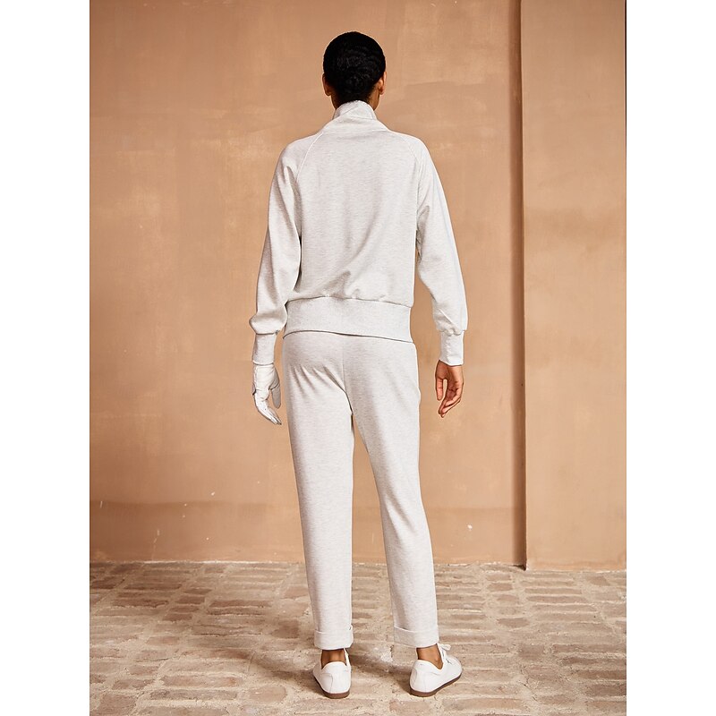 Women's Golf Jacket Dark Grey Black White Long Sleeve Sun Protection Top Fall Ladies Golf Attire Clothes Outfits Wear Apparel2