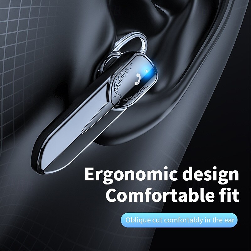 M81 Bluetooth 5.2 TWS Wireless Headset with Mic – HD Noise Cancelling, Long Battery Life, Dual Device Connection, Ergonomic In-Ear Earbud for Driving/Work/Calls