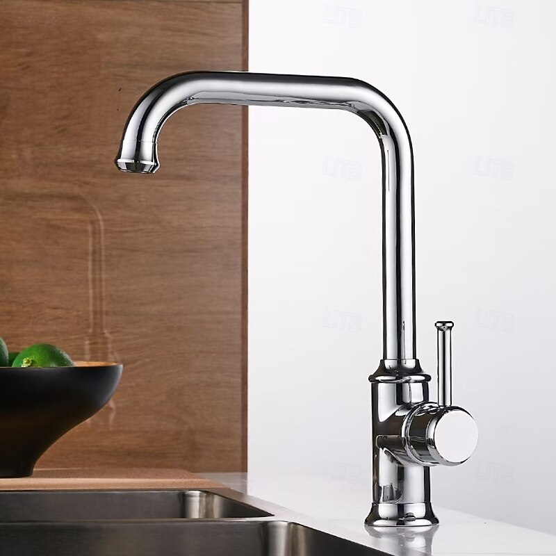 Kitchen faucet - Single Handle One Hole Electroplated Pull-out / Pull-down Centerset Retro Vintage Kitchen Taps2