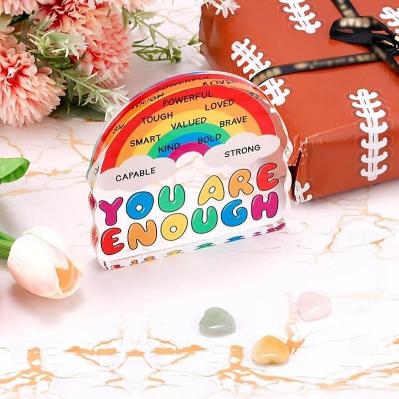 Pride Desk Decorative Sign Acrylic Sign Love Is Love Rainbow LGBTQ Pride Month Office Table Shelf Decor, Party Supplies Theme Decorative Desk Sign3